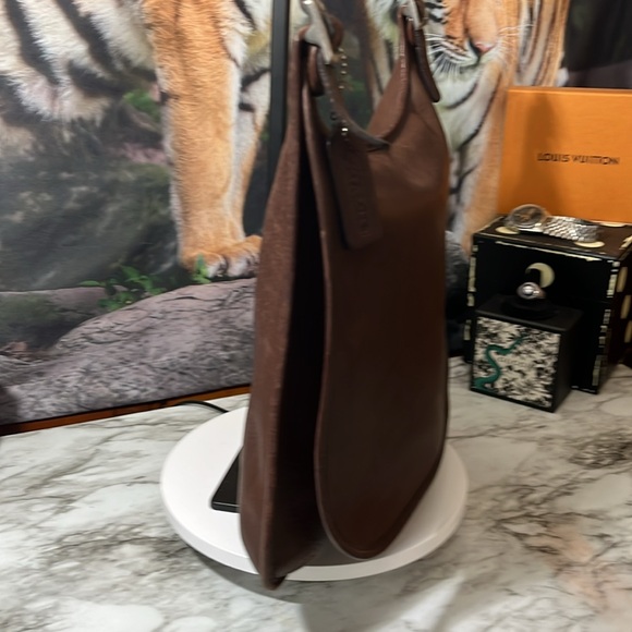 Coach Vintage chocolate brown leather crossbody saddle bag Unisex in GUC - Picture 4 of 17